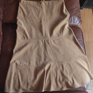 Chic Tan A-Line Women's Skirt